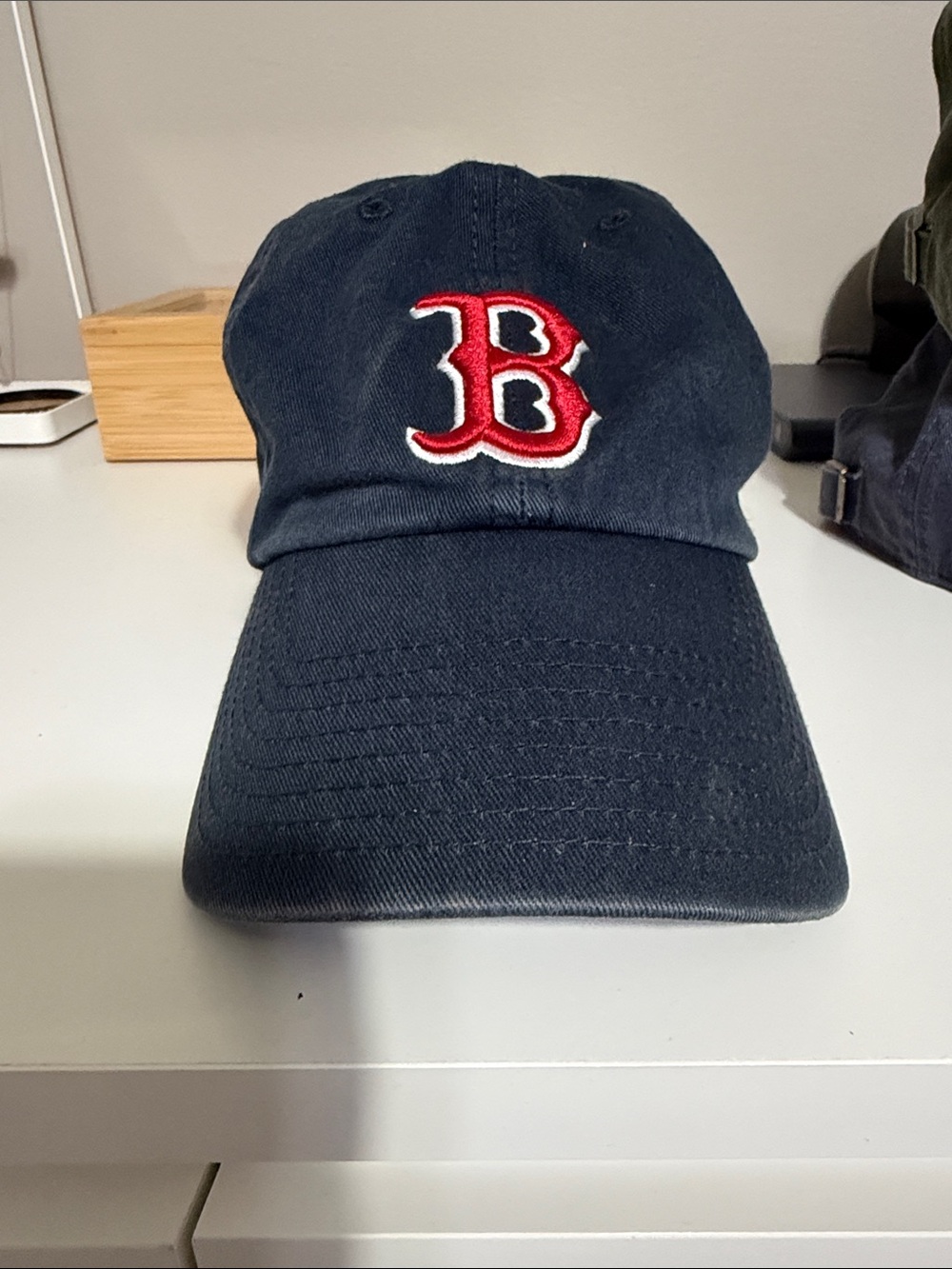 Navy Red Socks Baseball Cap with Red 'B' Logo